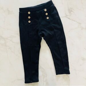 🎁 Zara Baby Button Design Black Legging style Fitted Pants in Size 12-18 Months